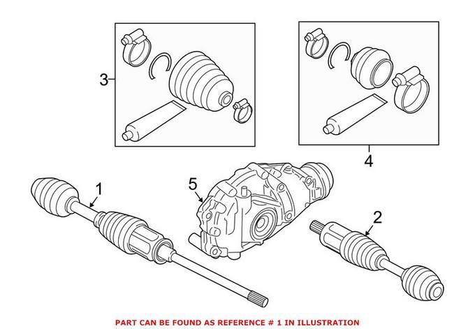 BMW CV Axle Assembly - Front Passenger Right 31607618680